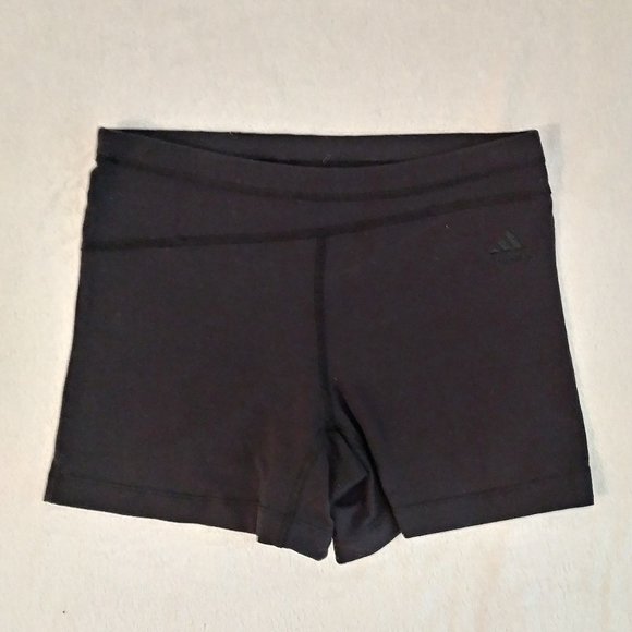 Adidas Black Spandex Gym Workout Shorts - Picture 1 of 2